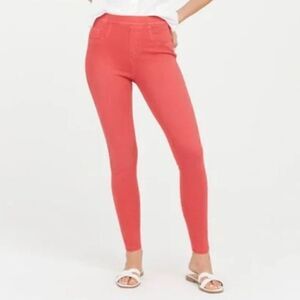 SPANX Jean-ish® Ankle Leggings Island Red Large NWT